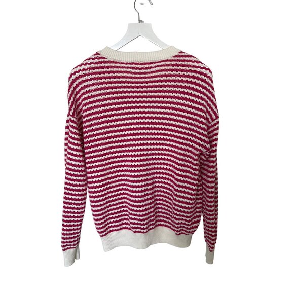 Spiritual Gangster Pink & Ivory Stripe Sweater - Picture 7 of 7